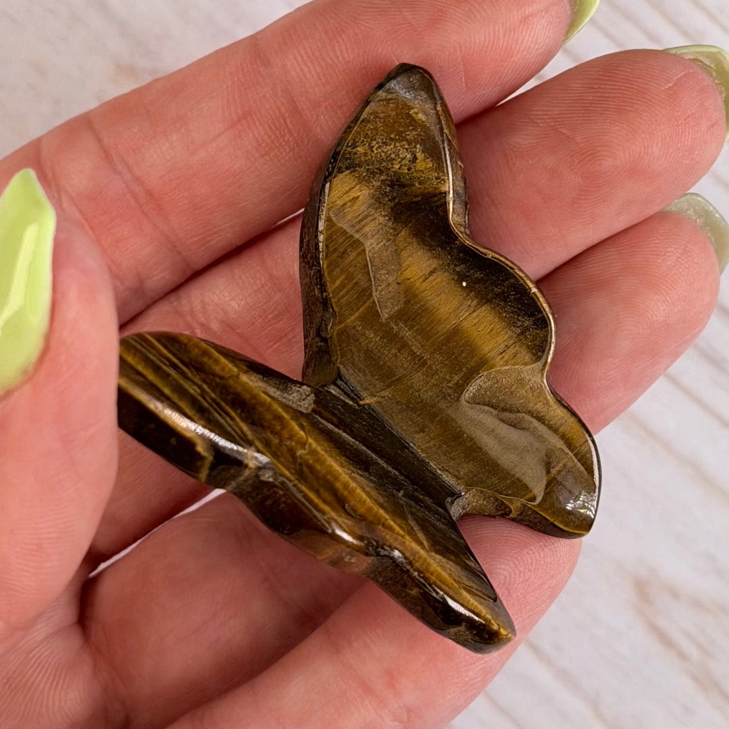 Golden Tiger’s Eye Butterfly Carving