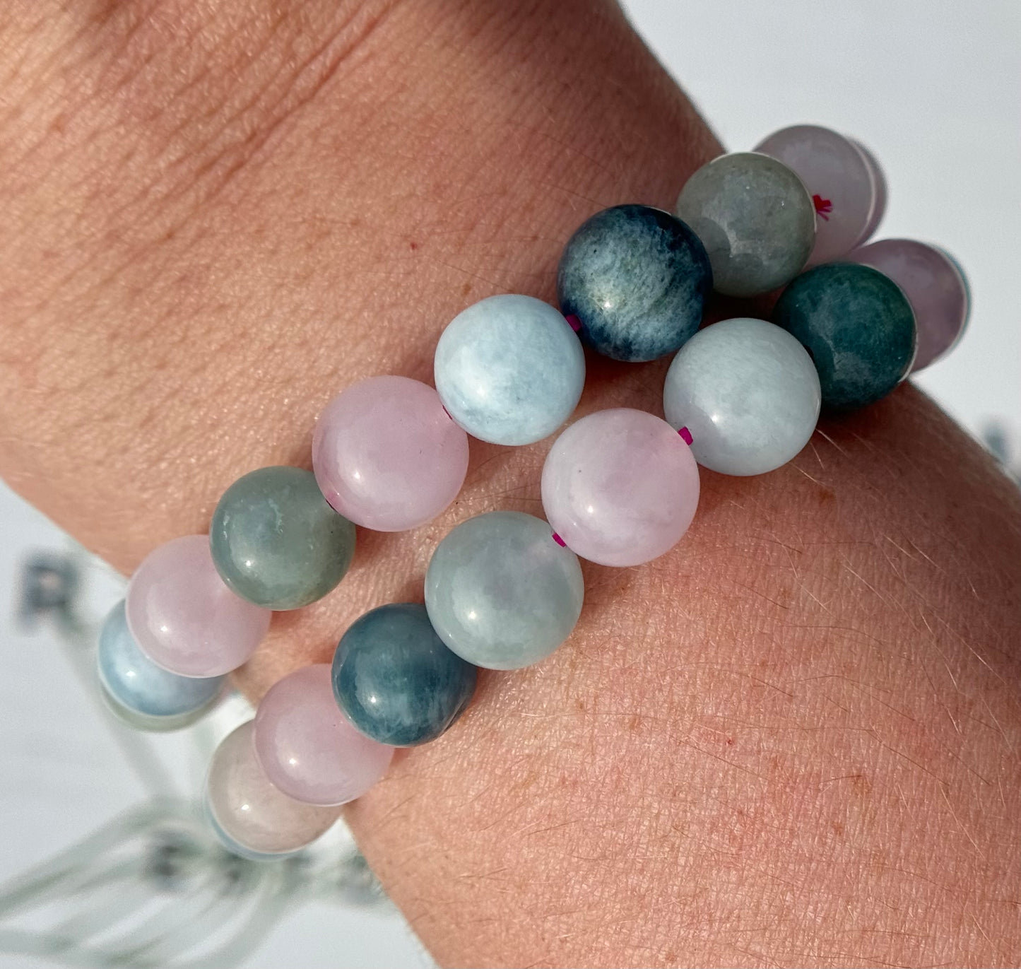 Morganite Bracelets from Brazil (9mm Bead)