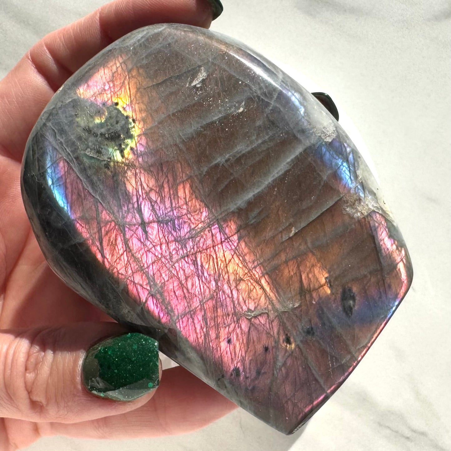 Gorgeous Sunset Flash Labradorite Freeform