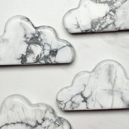 One (1) Beautiful Howlite Cloud Carving