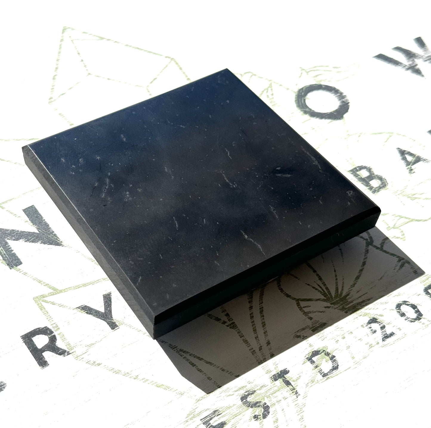 Polished Shungite Tile from Russia (10cm Square)