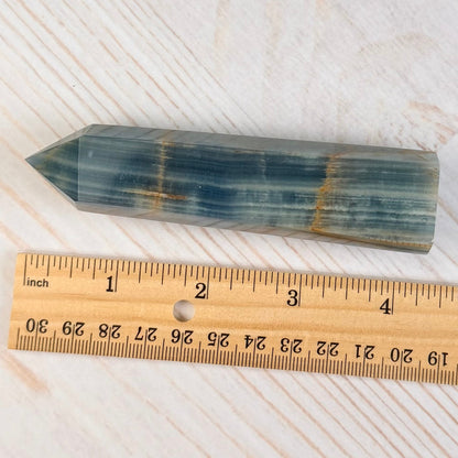 Argentinian Blue Calcite Tower | Lemurian Aquatine Calcite Crystal | Option A