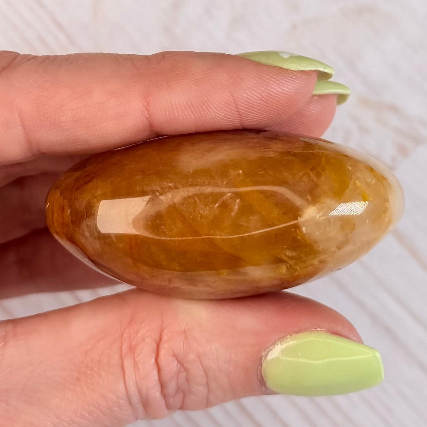 Golden Healer Quartz Palm Stone | Option B