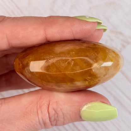 Golden Healer Quartz Palm Stone | Option B