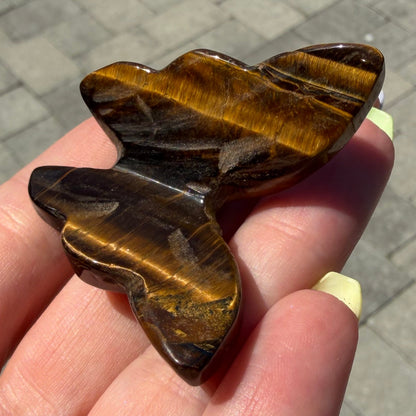 Golden Tiger’s Eye Butterfly Carving