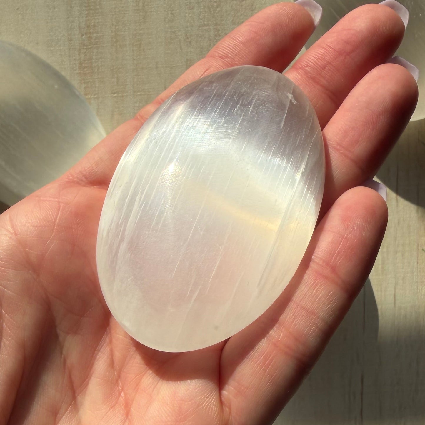 Selenite Palm Stone | Satin Spar | Selenite Crystal
