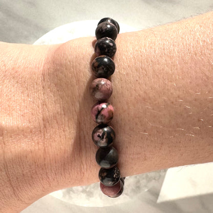 One (1) Rhodonite Bracelet (8mm)