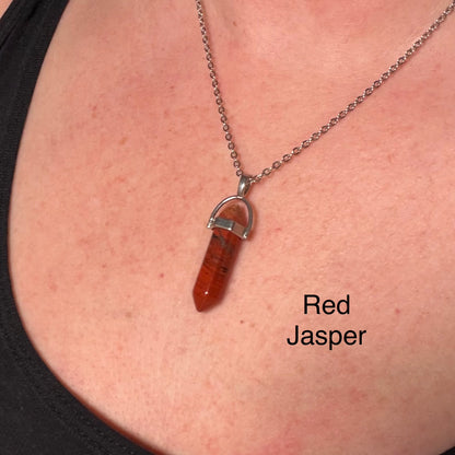 Natural Double Terminated Crystal Necklace - Multiple Stone Options