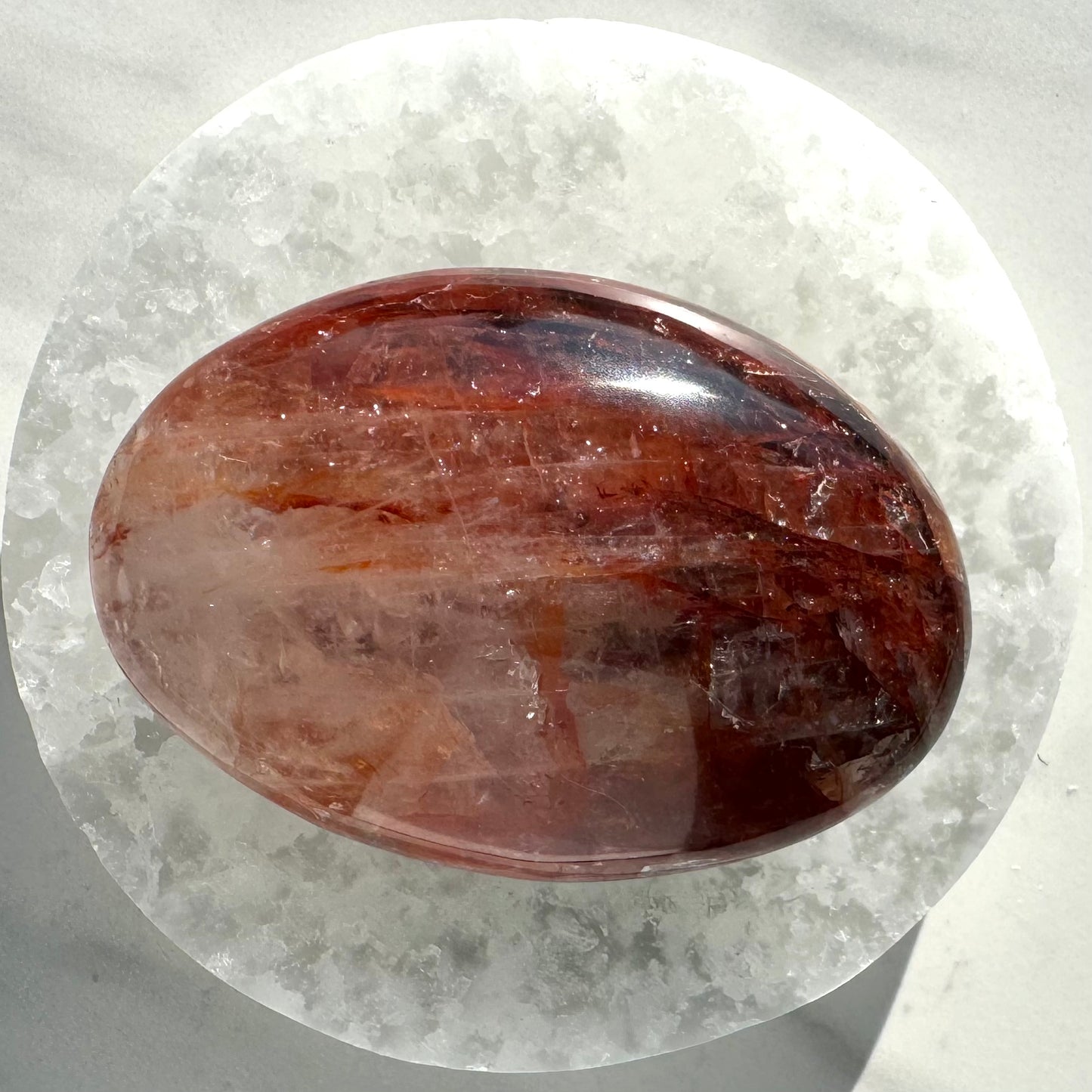 Fire Quartz Palm Stone G