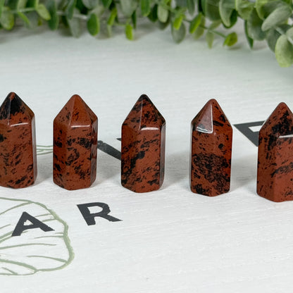 One (1) Mini Mahogany Obsidian Tower