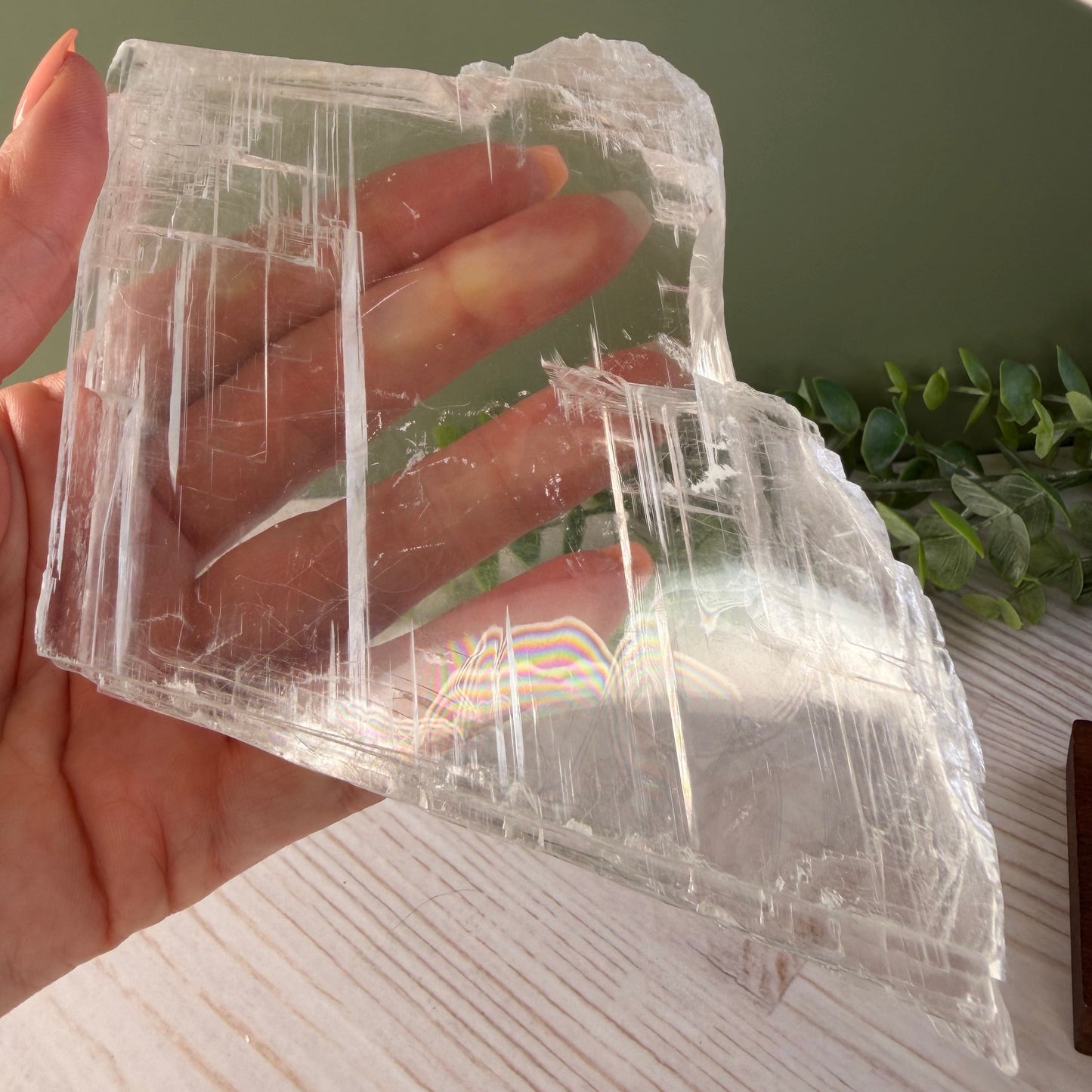 Stunning Crystal Clear Selenite Slab from Morocco