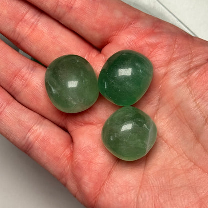 One (1) High Quality "Baja Blast” Green Fluorite Tumble from China