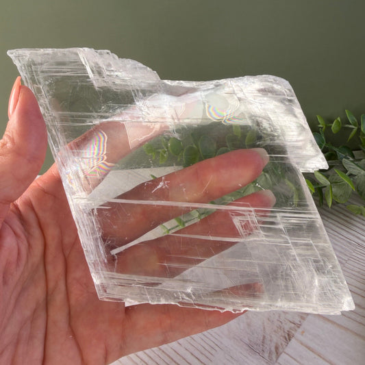 Stunning Crystal Clear Selenite Slab from Morocco