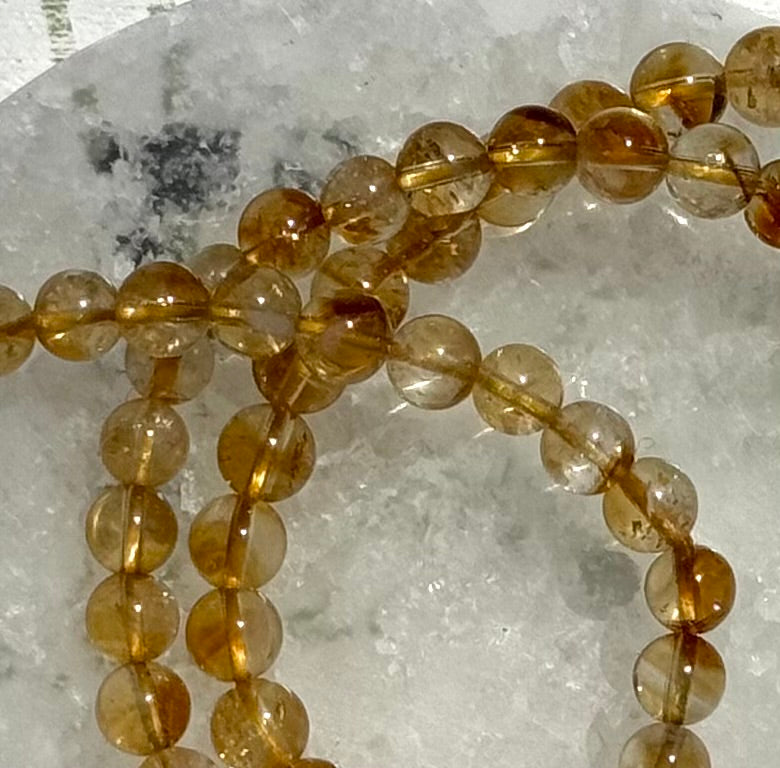 Citrine Bracelet from Brazil (6mm Bead)