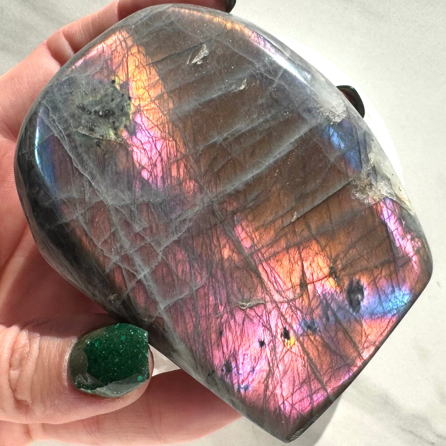 Gorgeous Sunset Flash Labradorite Freeform