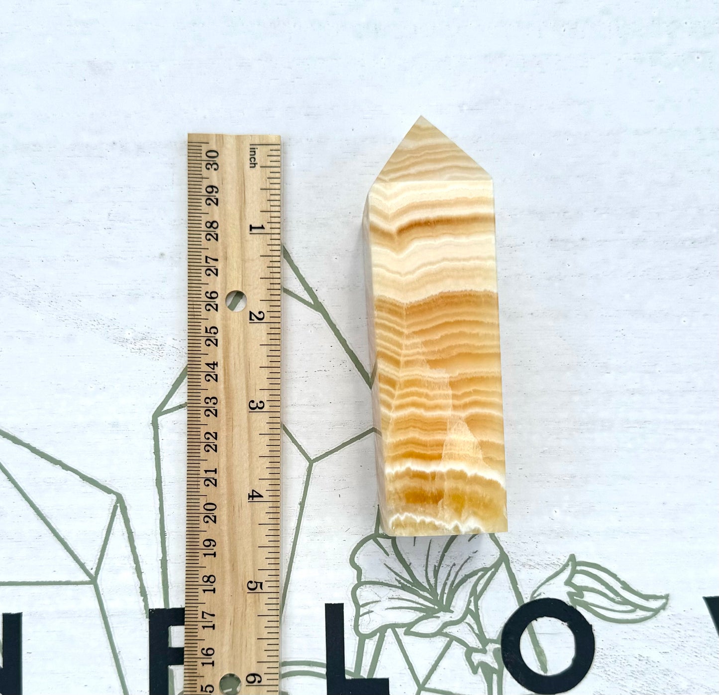 Orange Calcite Obelisk from Madagascar