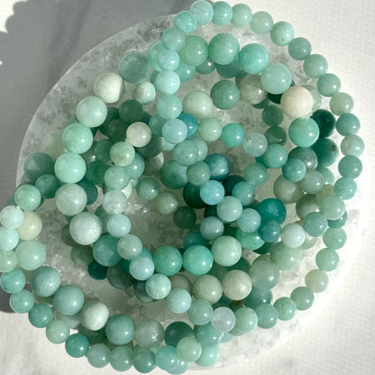 One (1) Caribbean Calcite Bracelet (8mm Bead)
