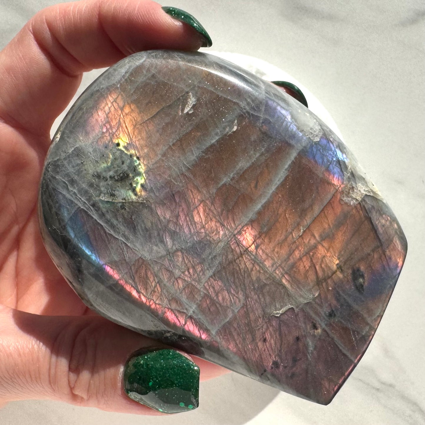 Gorgeous Sunset Flash Labradorite Freeform