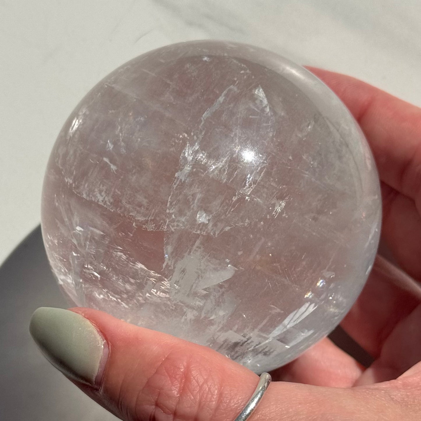 Gorgeous High Quality Optical Calcite "Iceland Spar" Sphere