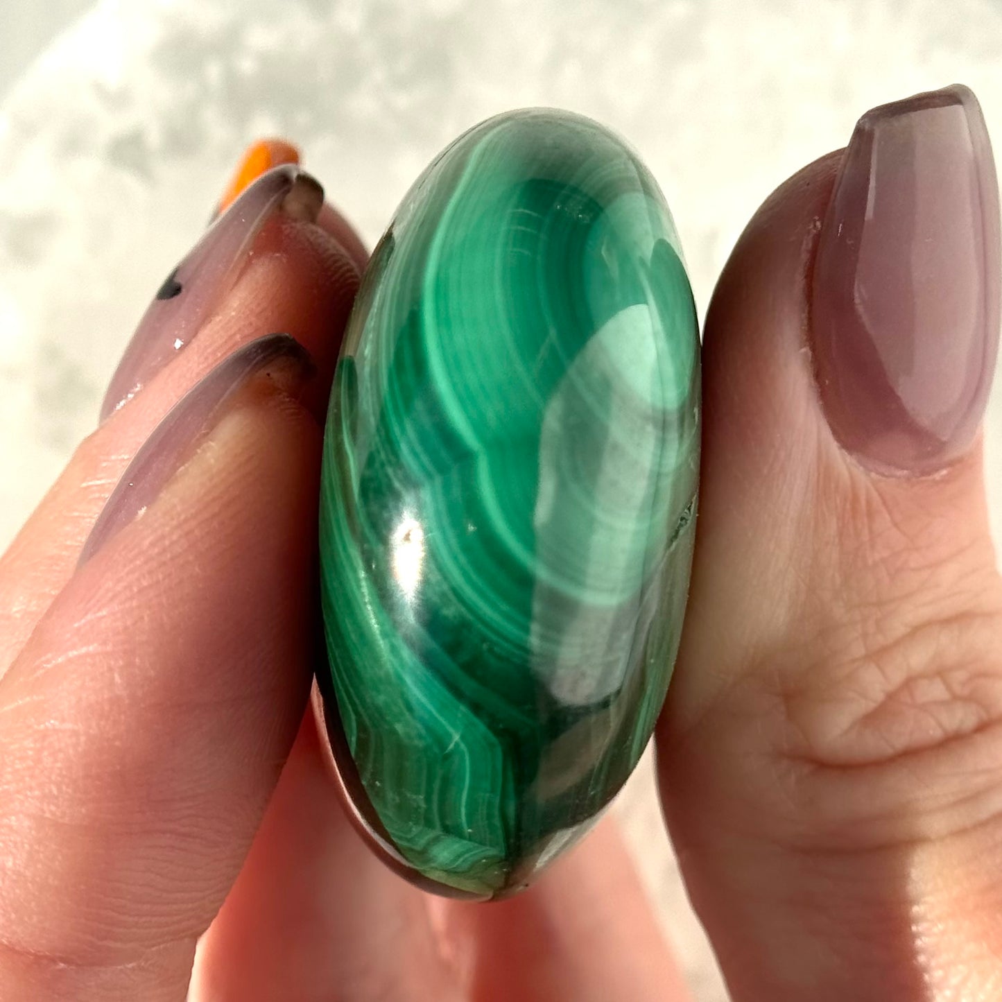 Malachite Palm Stone | Option D