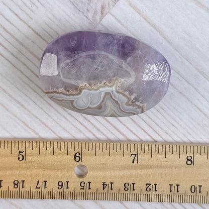 Crazy Lace Amethyst Palm Stone from Mexico | Option G