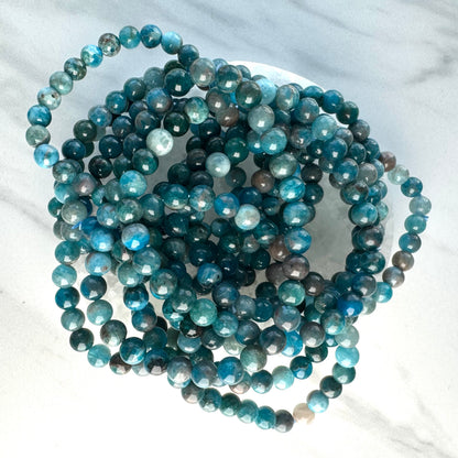 One (1) Blue Apatite Bracelet from Brazil