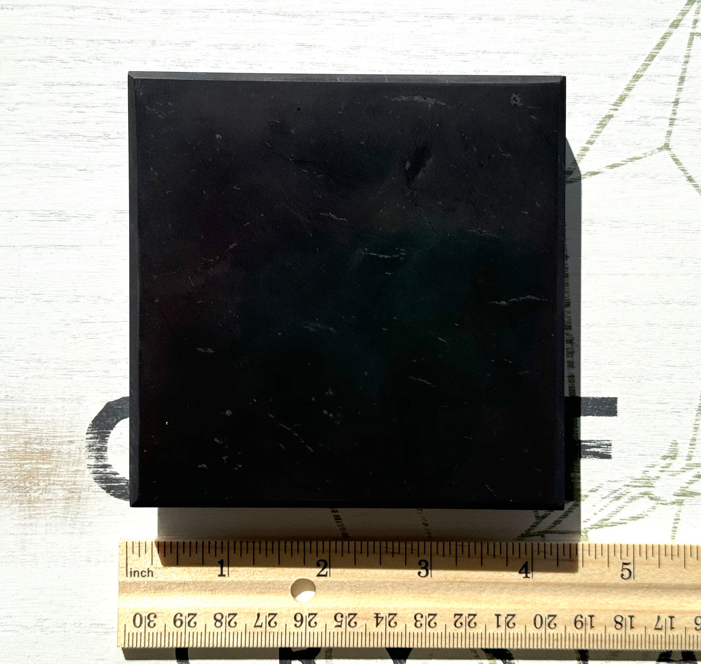 Polished Shungite Tile from Russia (10cm Square)