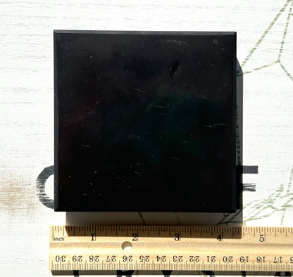 EMF Blocking Polished Shungite Tile from Russia (10cm Square)