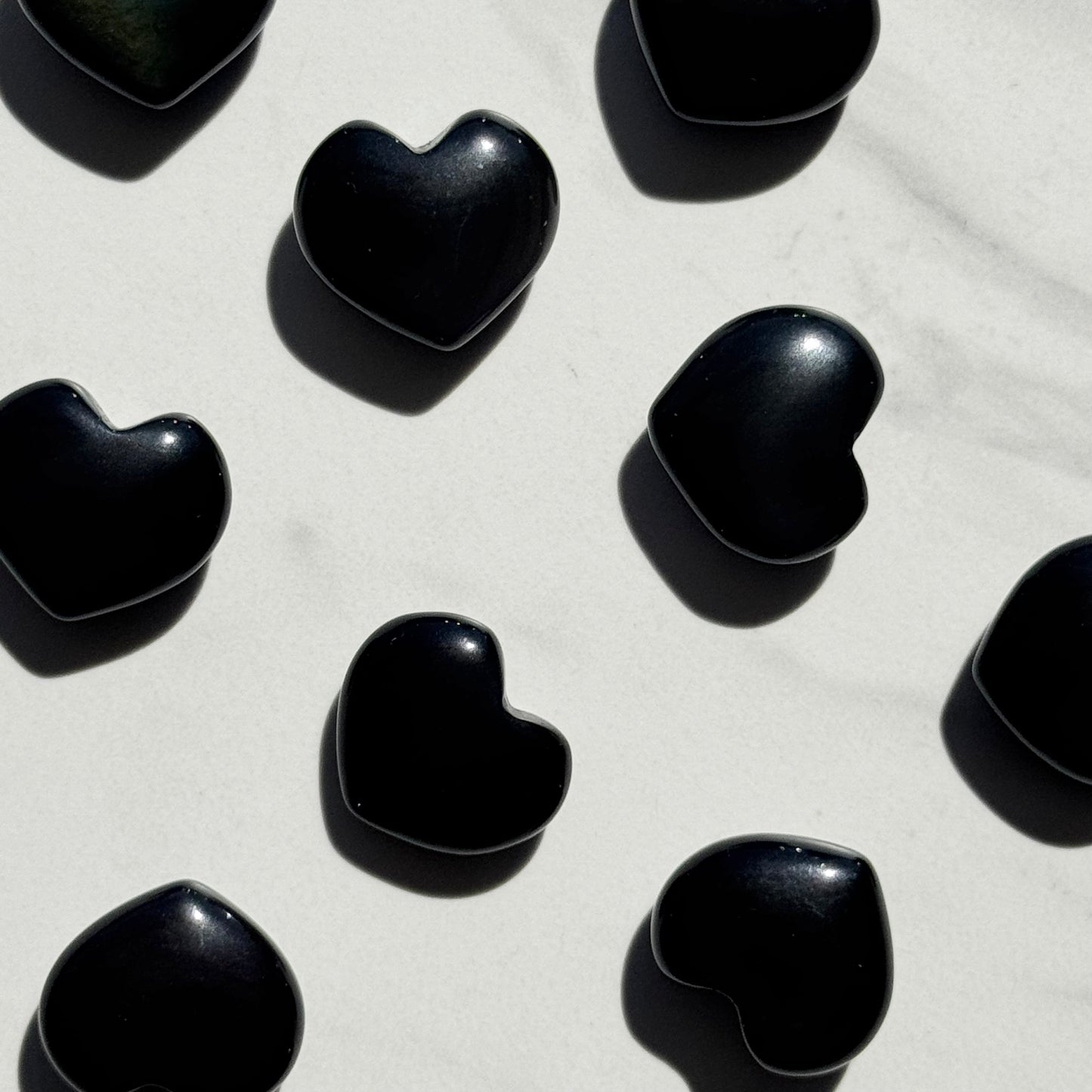 One (1) Mini Obsidian Heart Carving