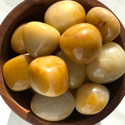 One (1) Common Quality Yellow Aventurine Tumble from India