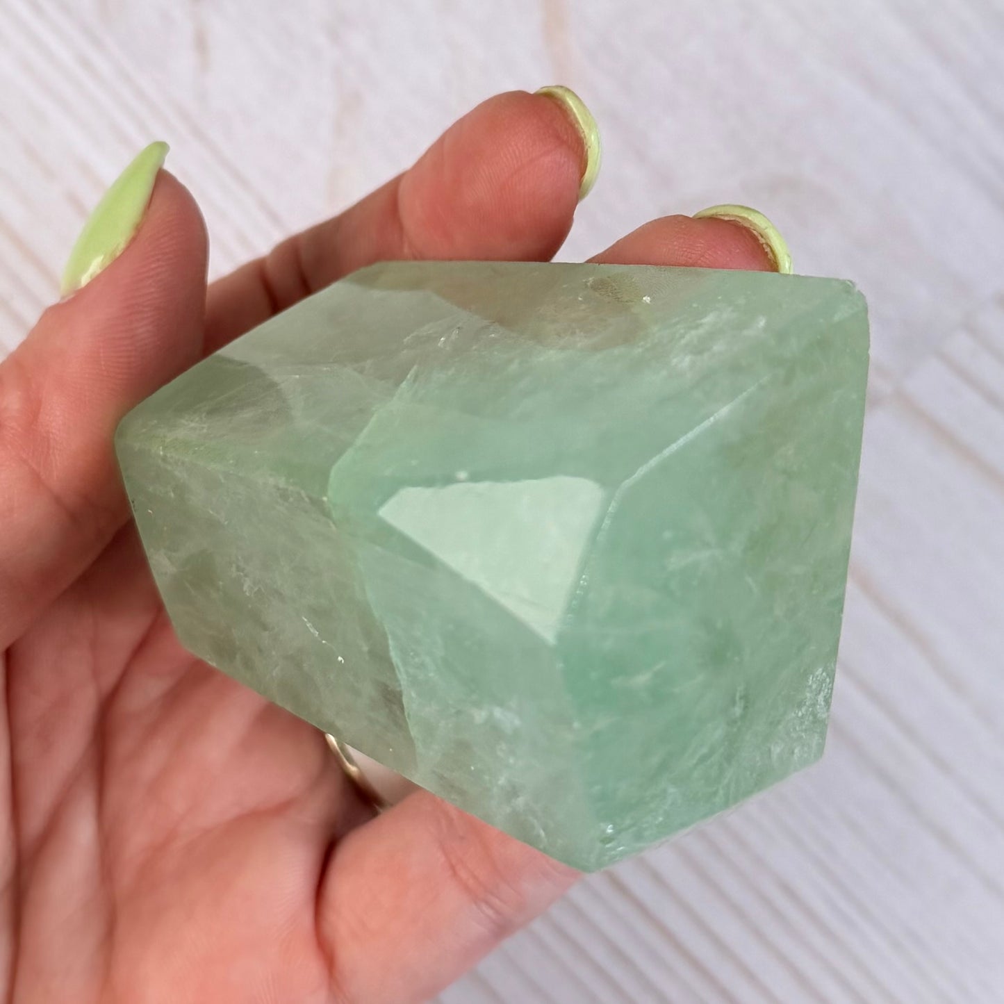 Green “Baja Blast” Fluorite Freeform | Option B