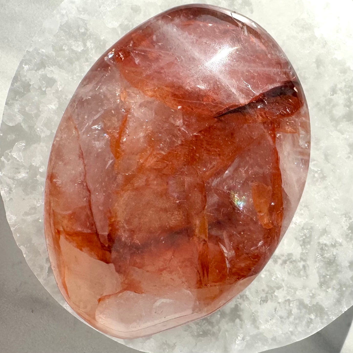 Fire Quartz Palm Stone E