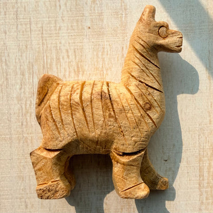 Palo Santo Alpaca Carving | Hand-Carved from Peru