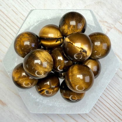 One (1) Golden Tiger Eye Mini Sphere