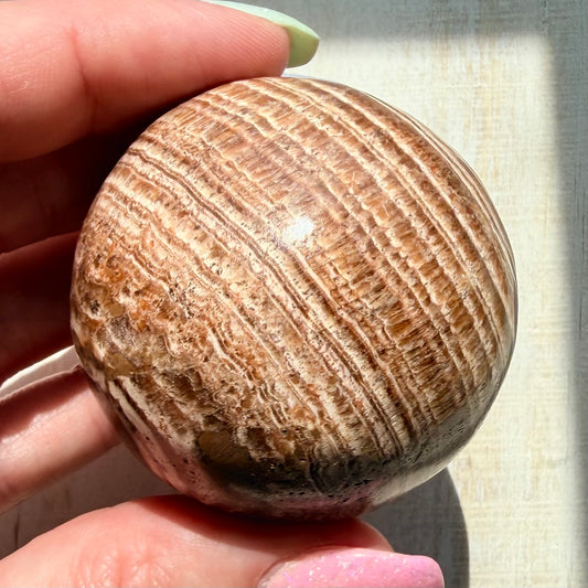 Aragonite Sphere - Brown | Natural Crystal Sphere | Option B