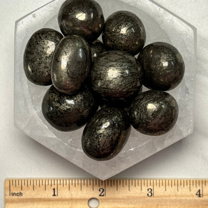One (1) High Quality Pyrite Tumble from Peru