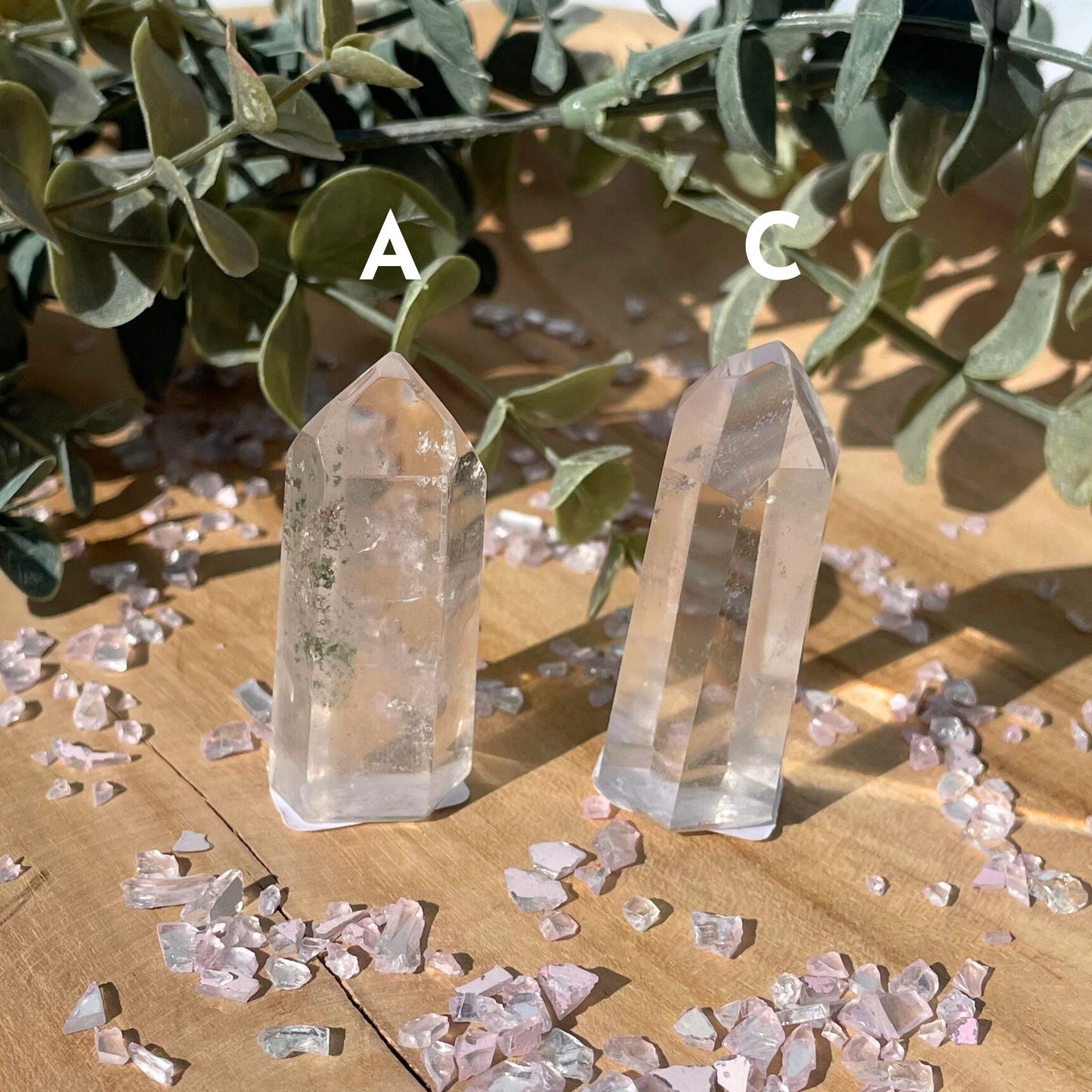 clear quartz points