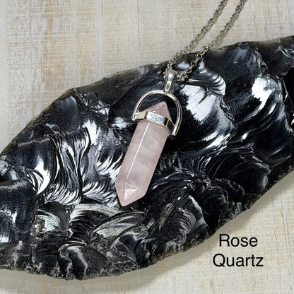 Natural Double Terminated Crystal Necklace - Multiple Stone Options