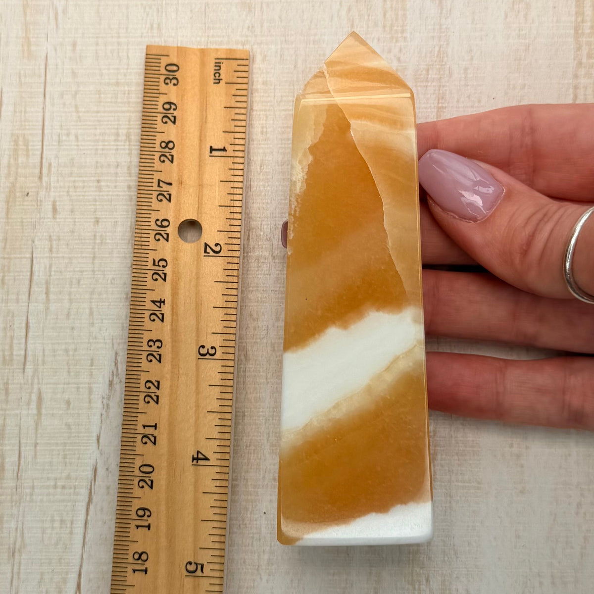 Orange Calcite Tower – Vibrant Crystal for Energy & Creativity