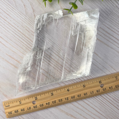 Stunning Crystal Clear Selenite Slab from Morocco