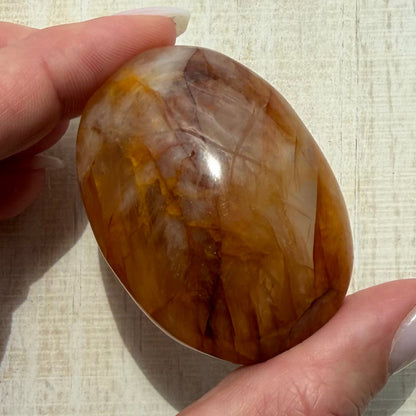 Golden Healer Quartz Palm Stone | Option B