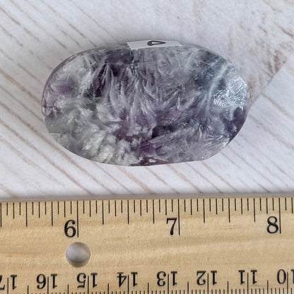 Snowflake Fluorite Palm Stone | Option D