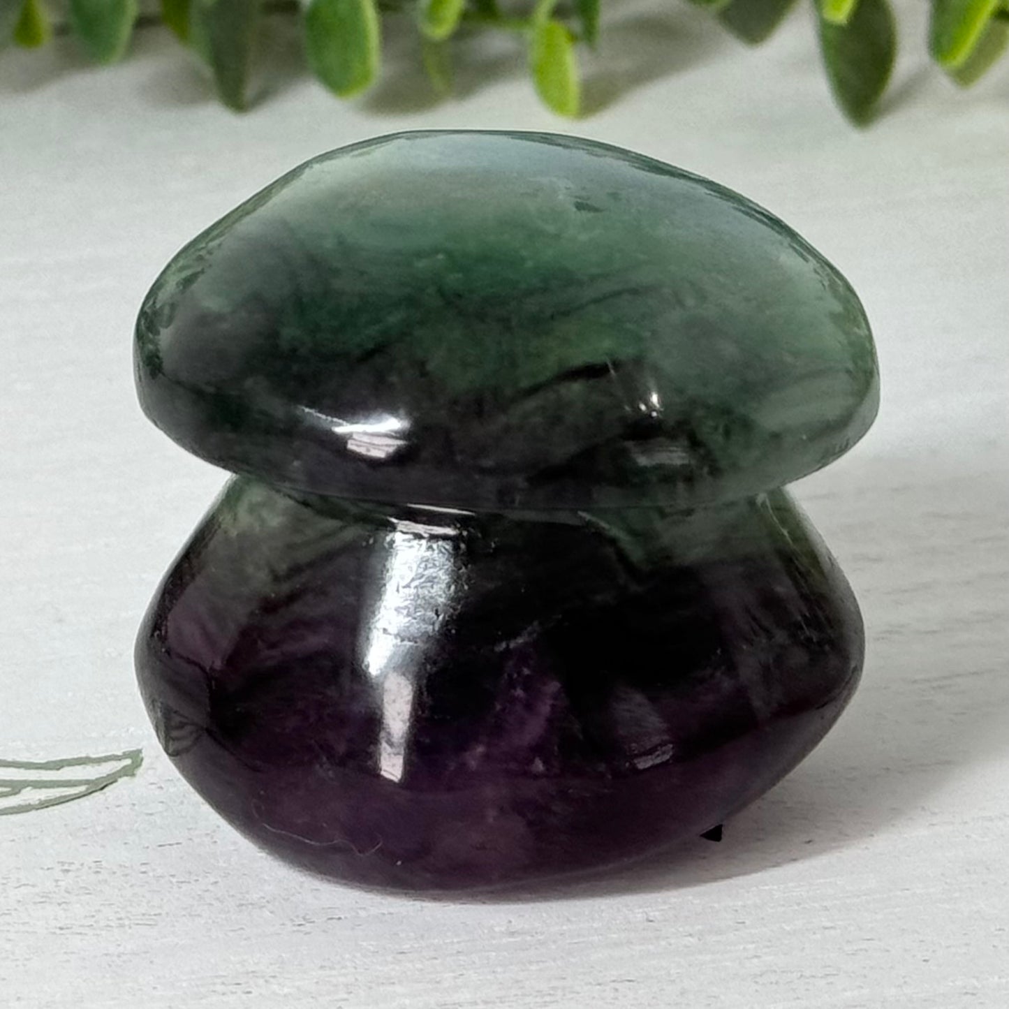 Fluorite Double Mushroom Carving A