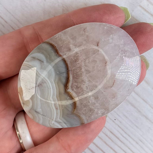 Crazy Lace Amethyst Palm Stone from Mexico | Option C