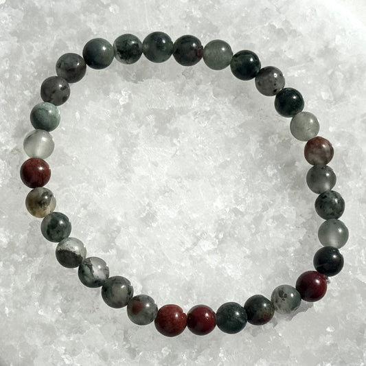 African Bloodstone Bracelets from South Africa (6mm Bead)