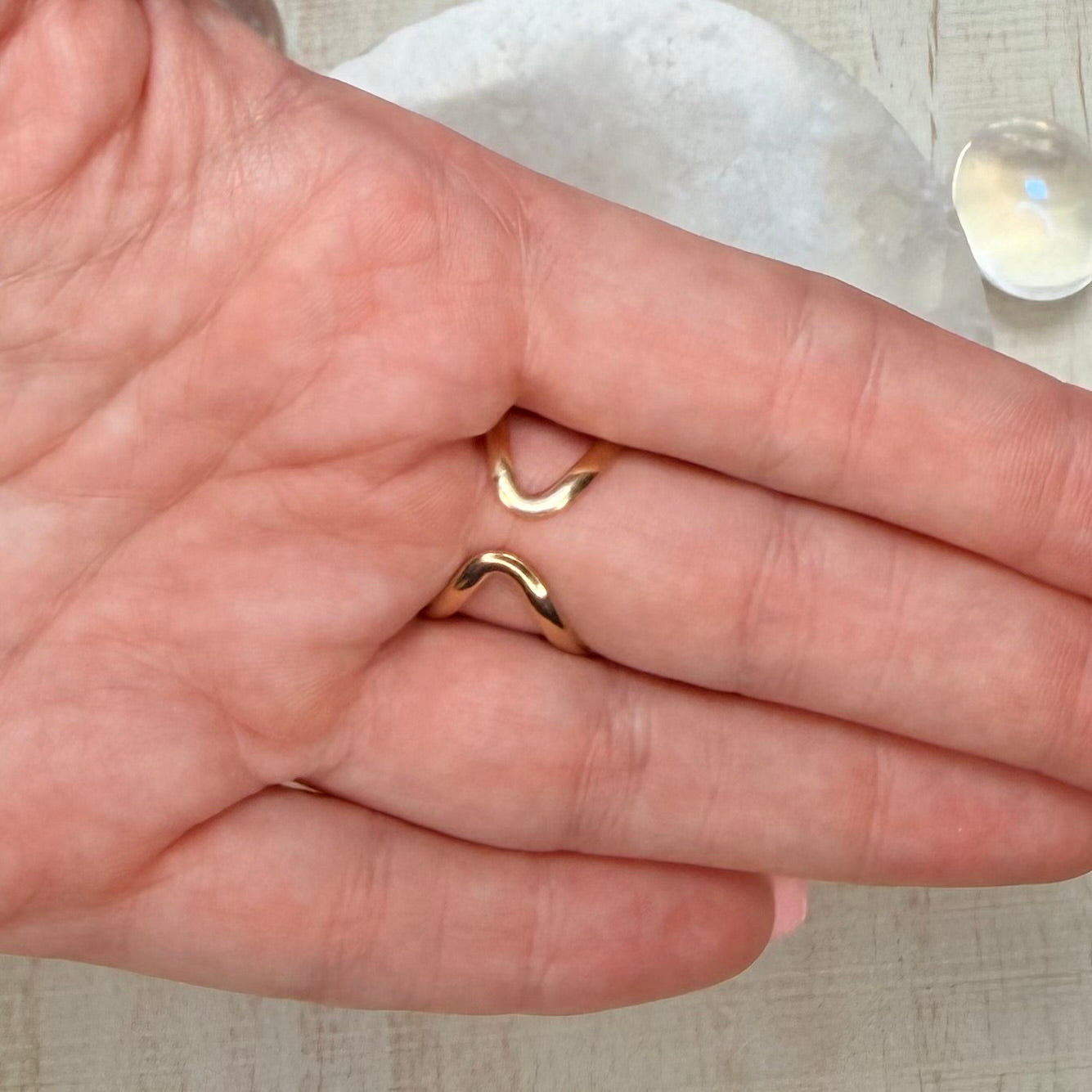 Stunning Faceted Rose Quartz Adjustable Gold Ring from Brazil