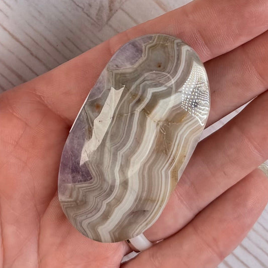 Crazy Lace Amethyst Palm Stone from Mexico | Option I