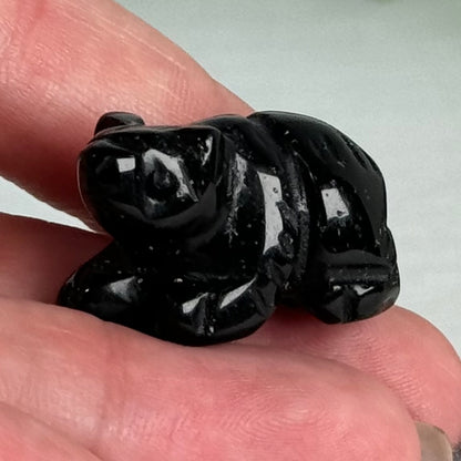 One (1) Mini Obsidian Bear Carving