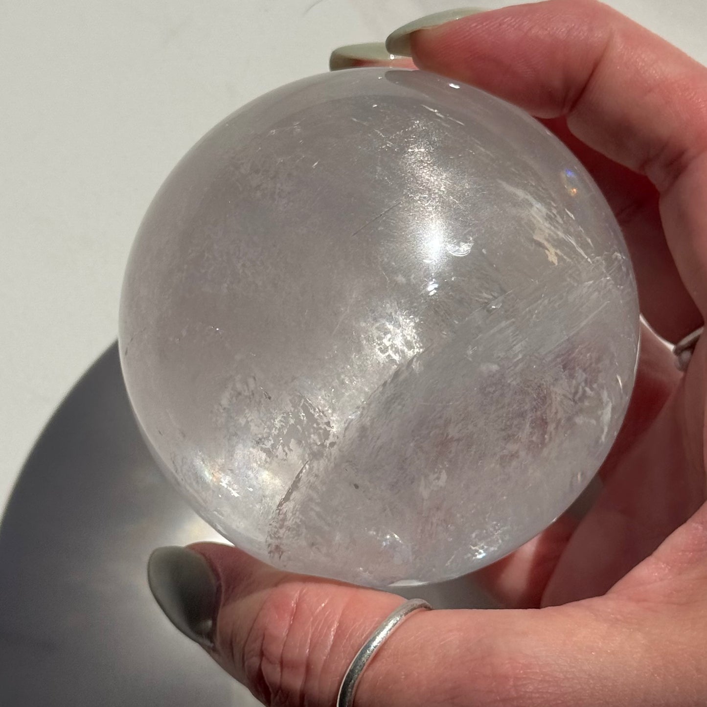 Gorgeous High Quality Optical Calcite "Iceland Spar" Sphere
