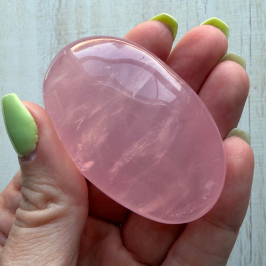 Rose Quartz Palm Stone - AA+ Grade | Option B